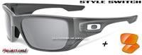 Oakley Style Switch Matte Dark Grey / Grey Polarized + Fire Iridium (OO9194-07)